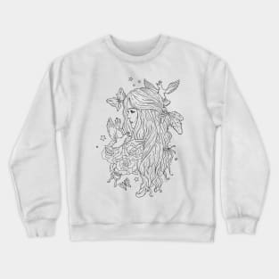 Woman Aesthetic Line Art Crewneck Sweatshirt